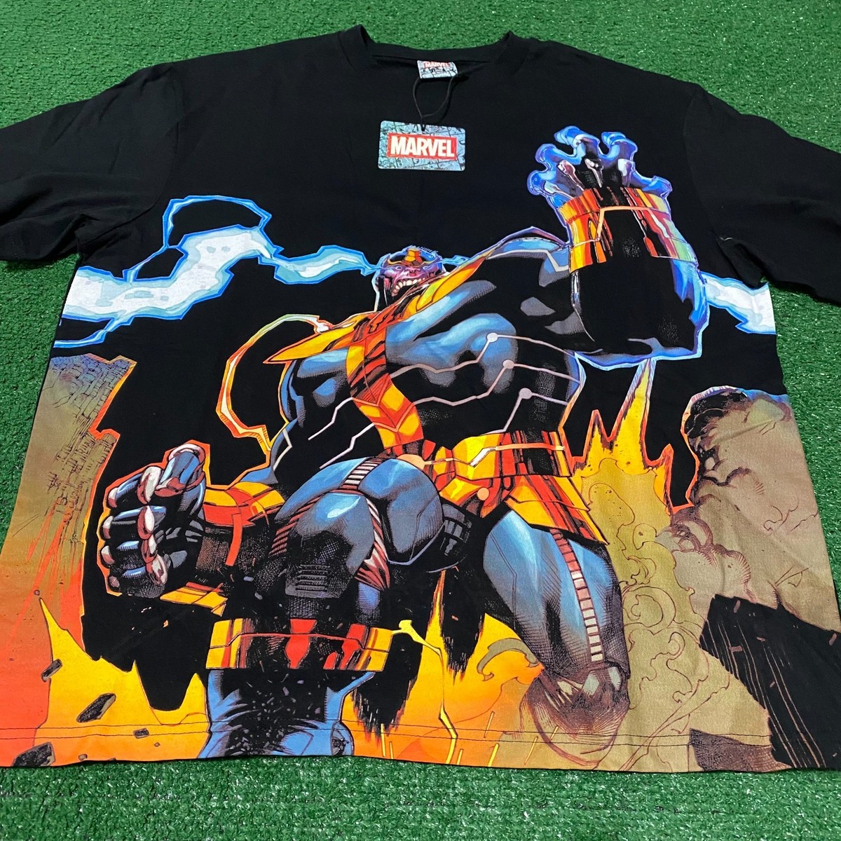 Size L - Marvel X Shoe Palace Thanos T-Shirt Mens Black Short