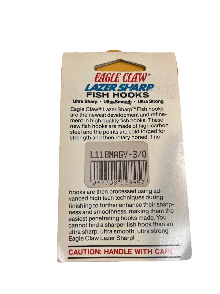 3 pacotes de 12 ganchos afiados de arame pesado com garra de águia 3/0 bronze L118 MAGV - Imagem 3 de 3