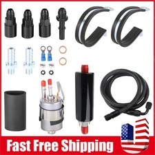 Universal 255lph Inline Ls Swap High Pressure Efi Fuel Pump Winstall Kit Gsl392