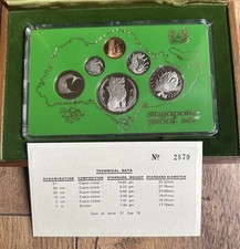 1976, Singapore Proof Set Orginal Box +coa