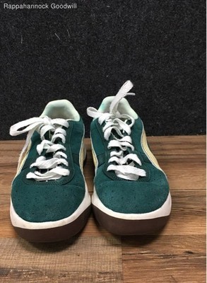 Puma Club II Era Pine Green Cream White Low Top Sneakers Men's Size 8.5