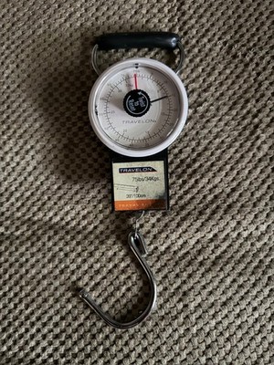 Travelon Stop & Lock Luggage Scale 75 lb 34 kg Tape Measure Built-in Used
