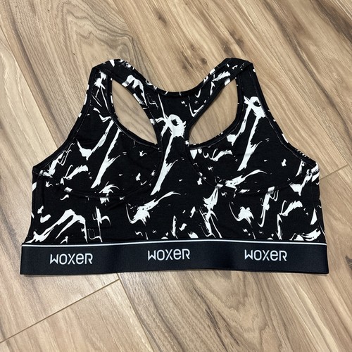 Woxer Bralette Women's Size Large Boss After Dark in Black/White - NWOT - Imagen 4 de 6