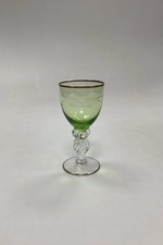 Bicchiere da vino bianco verde gabbiano Lyngby Glassworks