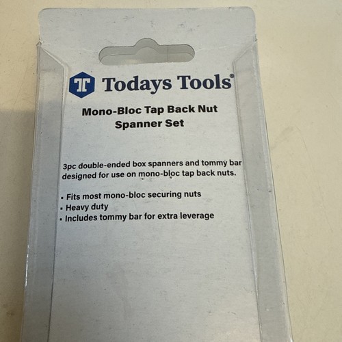Pitbull SMB Mono Tap Basin Kithcen Heavy Duty Back Nut Spanner Set of 3 + Bar - Picture 3 of 4
