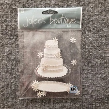 New Jolee's Boutique Wedding Cake Stickers Scrapbook Multicolor w Silver SPJB018