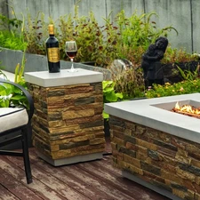 Propane Tank Stand Fire Pit Tank Lid Side Table