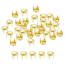 200Pcs 4mm Gold Round Dome Studs for Leather Craft Accessories