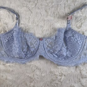 Victoria&rsquo;s Secret Dream Angels Wicked Unlined Lace Balconette Bra Blue Topaz34DD