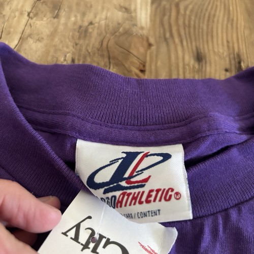 Vintage NOS NWT Minnesota Vikings Logo T-Shirt Big Logo Purple Men's XL - Picture 6 of 10