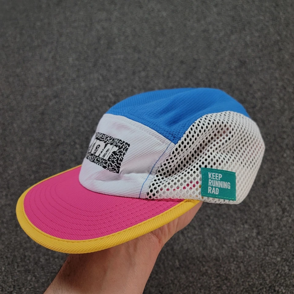 RNNR Gorra Hombres Talla Única 5 Panel Malla Colorida Correr Ajustable Correr Bicicleta Foto 2 de 4