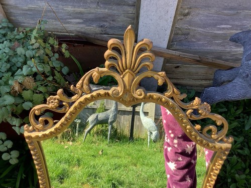 Tall Vintage Metal Wall Mirror, English, Gilt, Decorative, Renaissance Revival - Picture 3 of 10