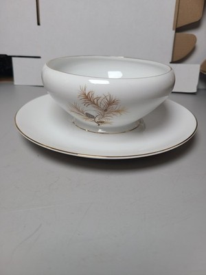 ACI Fine China Japan  Gravy Boat Golden Pine pattern,  model 8035.