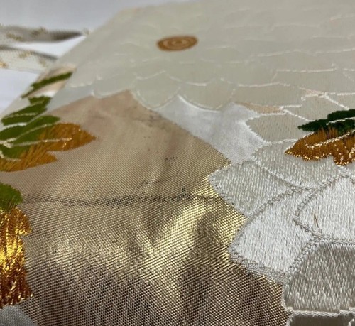Einzigartige Vintage japanische Kimono Obi Beuteltasche Tasche Handarbeit Upcycling Blumen Handtasche - Bild 9 von 10