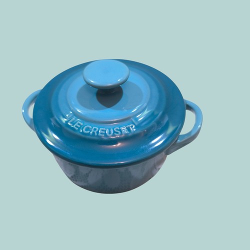 Le Creuset Mini Casseruola Rotonda 10 cm Ramekin Teal/Turchese - Foto 2 di 4