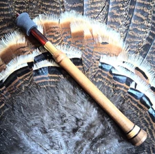 Turkey Trumpet Yelper Game Call Black Walnut/Maple Wood Buffalo Horn Mouth Piece