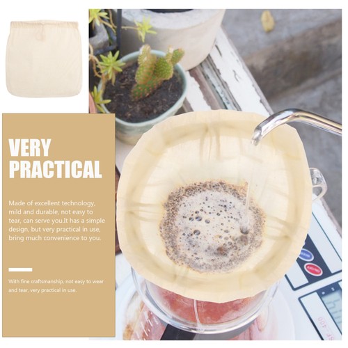 Cotton Filter Bag Reusable Mesh Produce Bags Food Soy Milk Drawstring Pouch - Picture 5 of 12