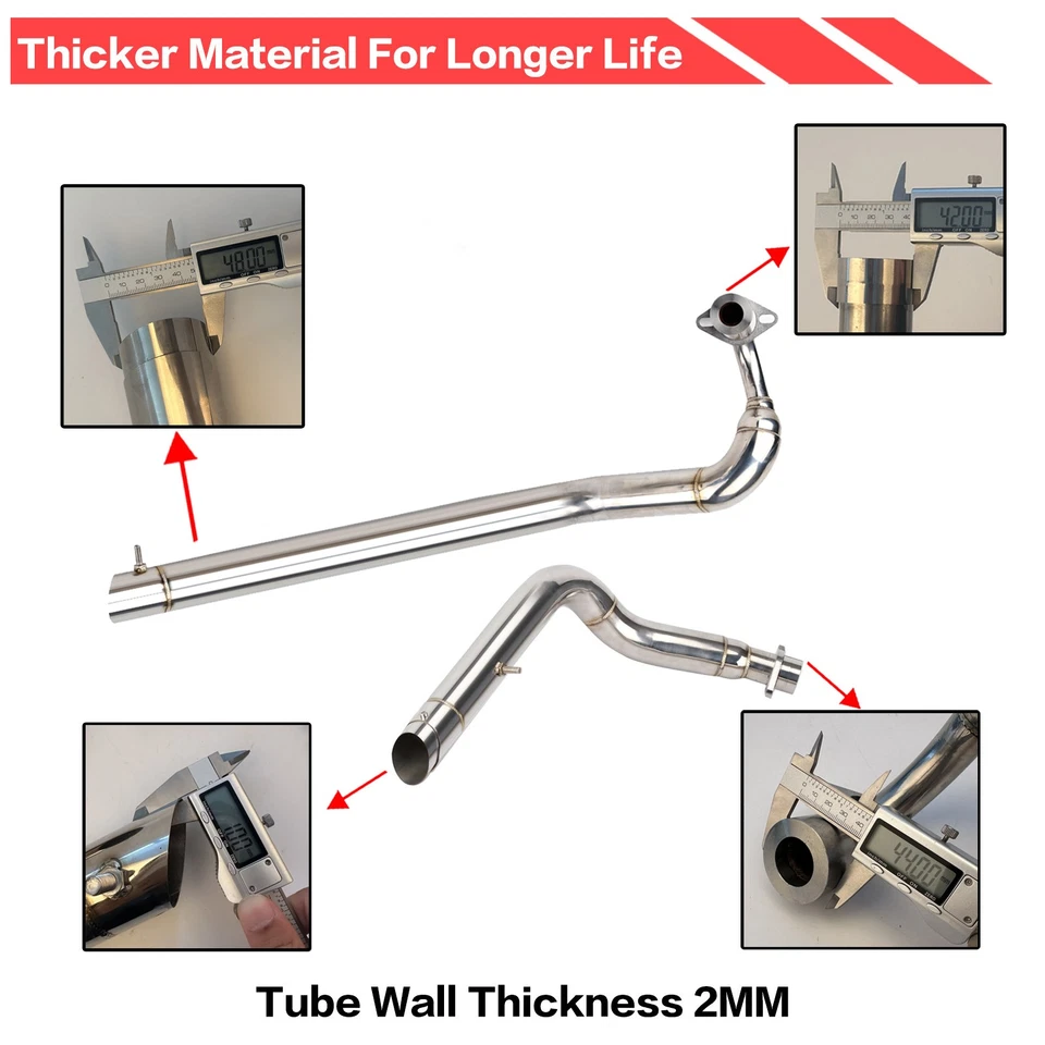 Shortshots Staggered Exhaust Pipes Chrome For Yamaha V star 650 XVS650 Dragstar - Image 4 of 4