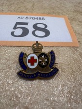 rare british red cross &order of st john penny a week fund enamel badge