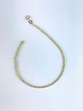 Seil Armband – Rope Chain  18K / 750 Gelbgold– 0,65g – 18,5 cm – Neu & Elegant