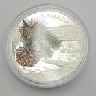 2015 Canada $20 1oz .9999 Silver Proof Coin Forests: Coast Shore Pine Cone