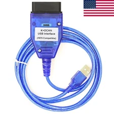 K+DCAN OBD2 Cable with Switch For BMW FTDI FT232RL Tools EDIABAS NCS Expert ISTA