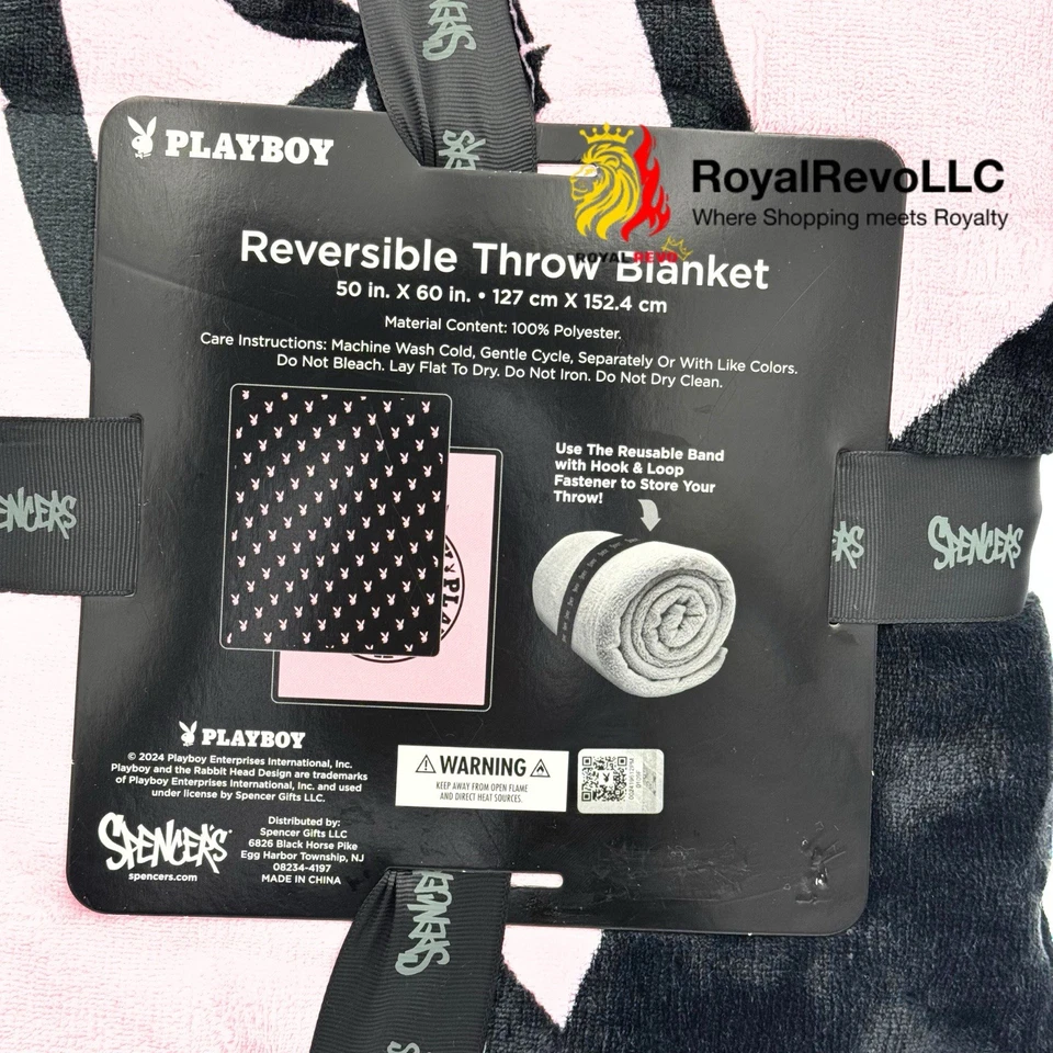 花花公子圆形标志抓绒毯 — 第 3/4 张图片