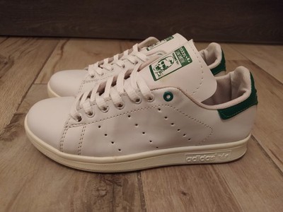 Adidas Stan Smith Gr. 36 UK 5 weiß grün Sneaker Leder Schuhe -neue Schnürsenkel-