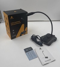 USB Computer Microphone MAONO AU-GM30 Omnidirectional Gooseneck Condenser PC Mic