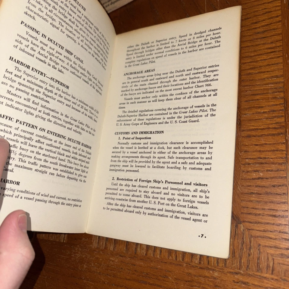 Vintage 1960 Port of Duluth-Superior Harbor: General Rules & Regulations - Image 4 of 4