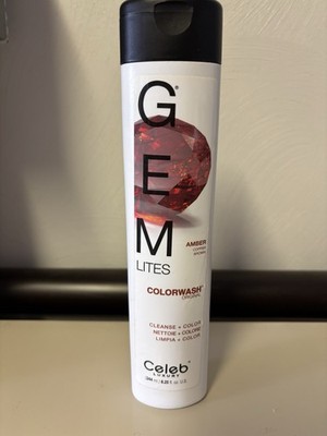 Celeb Luxury Gem Lites Amber Copper Brown Colorwash Shampoo 8.25 oz