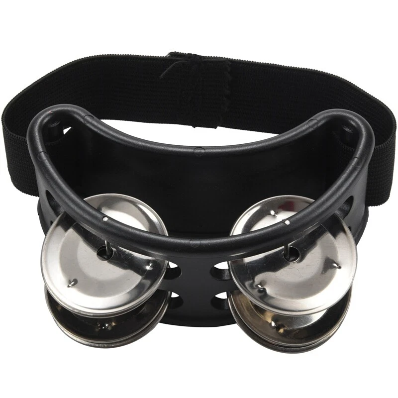 Percussion Foot Tambourine with Metal Jingles Black G9D6 eBay