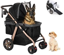 HPZ™ PET ROVER TITAN HD Premium Super-Size Stroller SUV For Dogs & Cats - Black