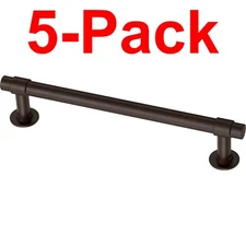 FRANKLIN BRASS 5-Pack Francisco 5-1/16 Inch C/C Bar Cabinet Pull, Deep Bronze
