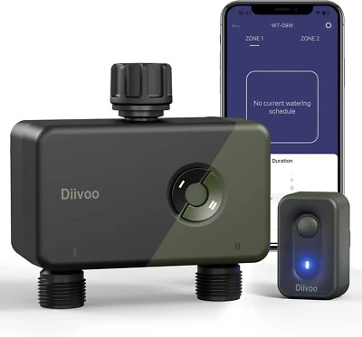 Diivoo Bewässerungscomputer WT-09W Smart WLAN 2 Ausgänge App Alexa Zeitschaltuhr
