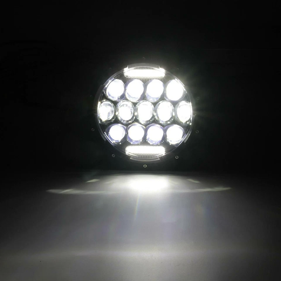 300W Pair 7 inch Round LED Headlight Hi/Lo DRL for Jeep Wrangler JK LJ TJ CJ DOT - Image 2 of 4