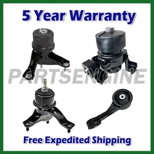 Motor & Transmission Mount Kit 4x For 2017-2019 Toyota Highlander 3.5L GAS-K3749