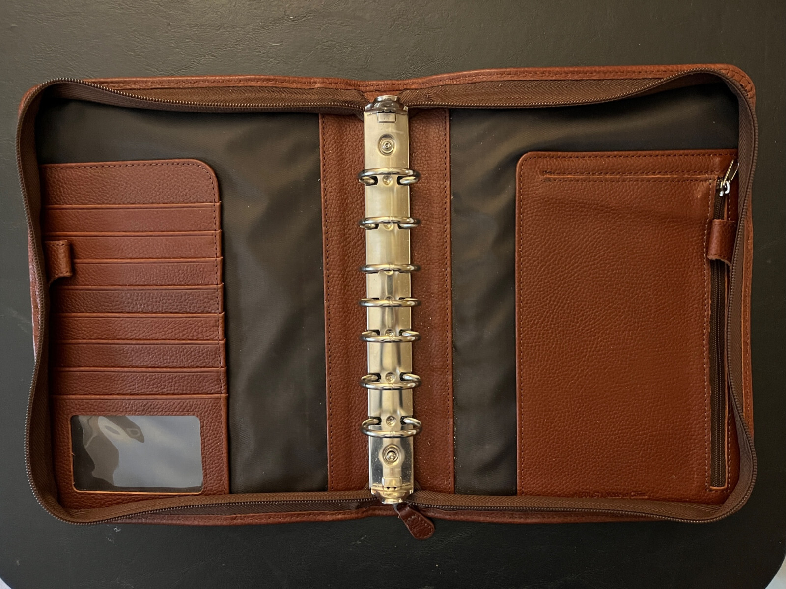 Franklin Covey Classic Ryan Leather Zipper Binder Hardly Used (Almost