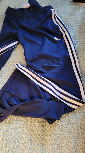 Adidas sports pants, Youth Size L, Blue/White stripes, Climacool, EUC (W1002) - Picture 4 of 6
