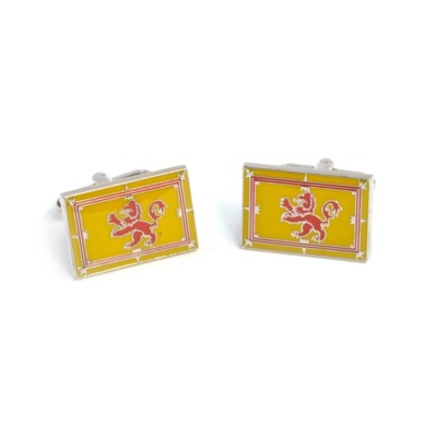 Scottish Lion Rampant Royal Flag of Scotland - Sophos Cufflinks Cuff Links New