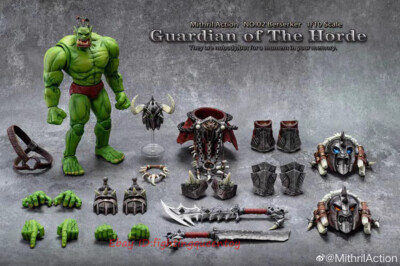 Mithril Studio WOW Fit Fury Clan Orc Man Berserker 1/10 Action