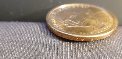 RARE * UPSIDE DOWN EDGE LETTERING * 2007 D George Washington
