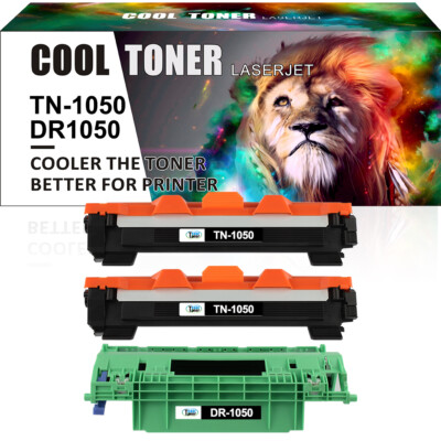 Trommel &2 Toner Compatible with Brother DR-1050 TN-1050 HL1210W HL1212W HL1112A