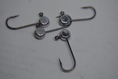 1/24 FREE STYLE JIG HEAD  #4 BLACK MUSTAD 32570 20% HEAVIER HOOK JIG TYING 100