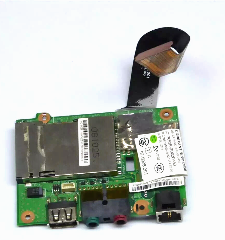 Lenovo THINKPAD X200 Tablet 7450 USB Audio Lan Board +Cable 42W8011 #3721