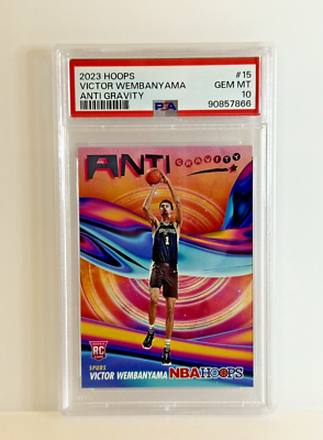 2023-24 NBA Hoops Victor Wembanyama Anti Gravity RC #15, PSA 10