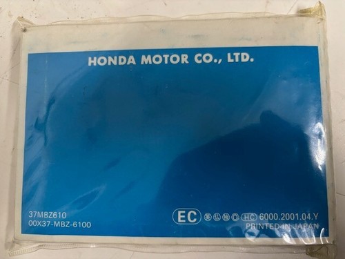 Honda CB600F CB600F2 2001 Owners Handbook Manual 37-MBZ-610 in plastic pouch - Picture 2 of 3
