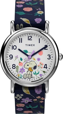 Timex TW2V45900, Peanuts-Snoopy Weekender Watch, Nylon Strap, Indiglo, NEW