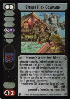 1x  Steiner High Command - R Ungraded Commander's Edition - Battletech