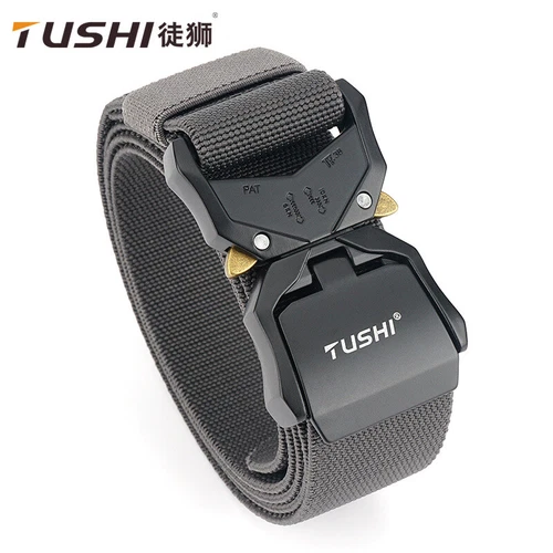 Men's Tactical Belt Hard Alloy Quick Release Buckle Soft Nylon Military Belt - Picture 22 of 38